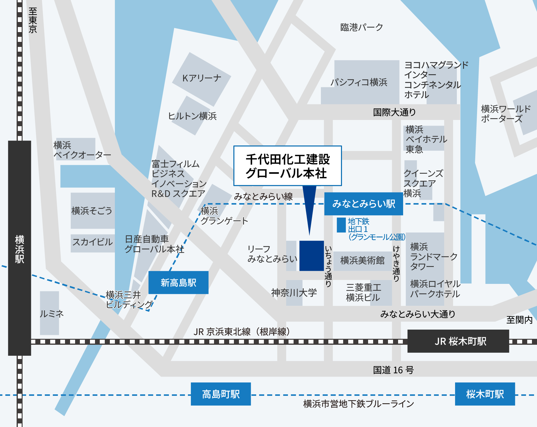 本社の地図