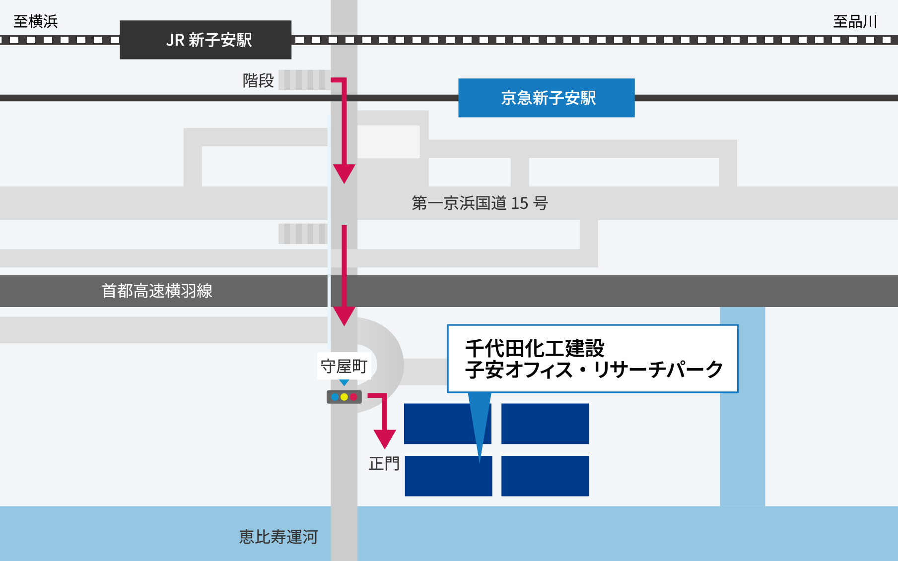 子安オフィスの地図