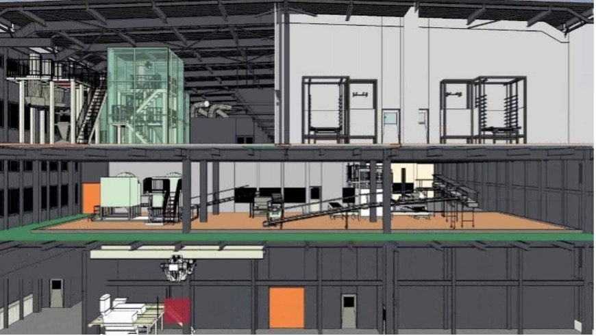 3D Image Inside Food Factory