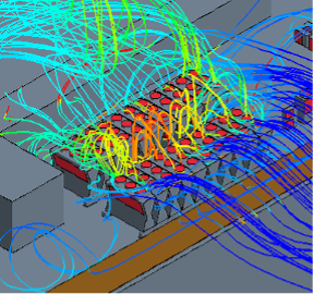 Hot Air Dispersion from a Rooftop Chiller